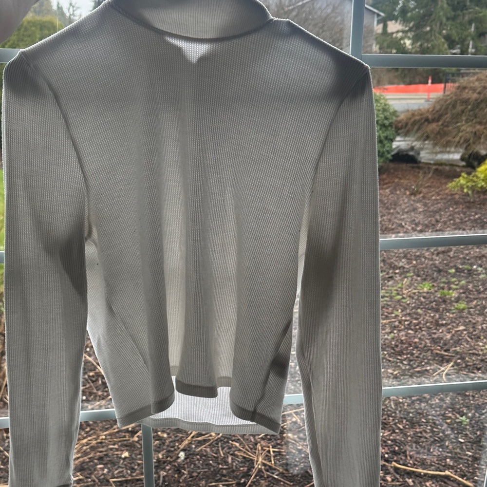 American Eagle Outfitters White Long Sleeve Top